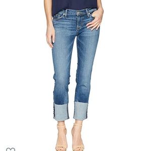 Hudson  Tally deep cuff crop skinny 5 pocket jean